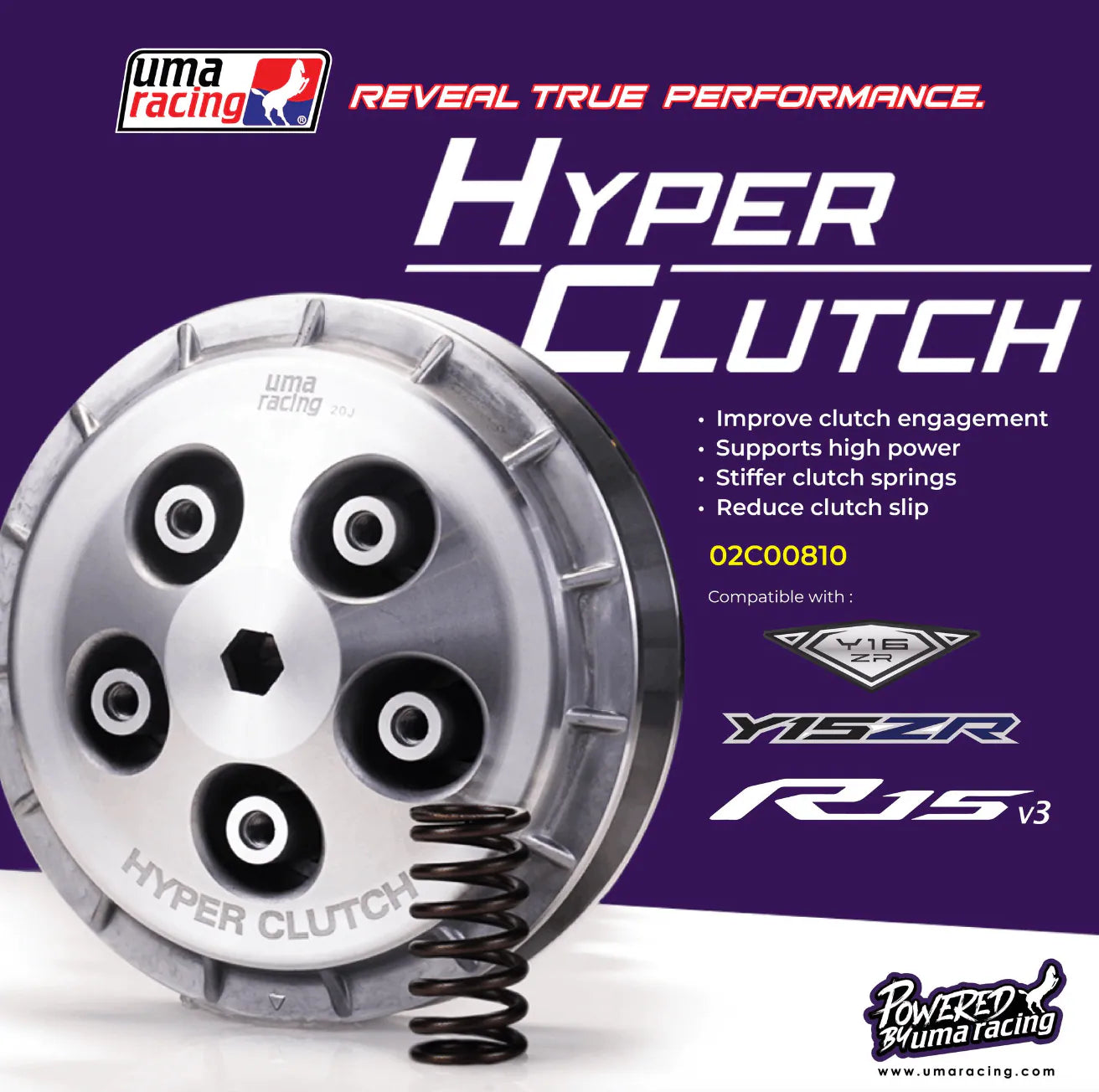 UMA RACING - HYPER CLUTCH WITH 5 PCS SPRING Y15ZR | Part 02C00810