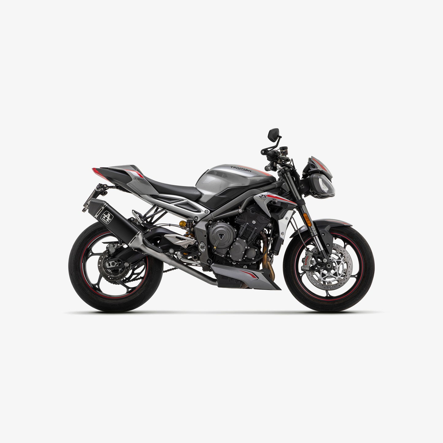 Arrow Catalytic Homologated Full System with Veloce Aluminium "Dark" Silencer with DB Killer | Triumph Street Triple 765 (2020-2022) | Part 71502VAN