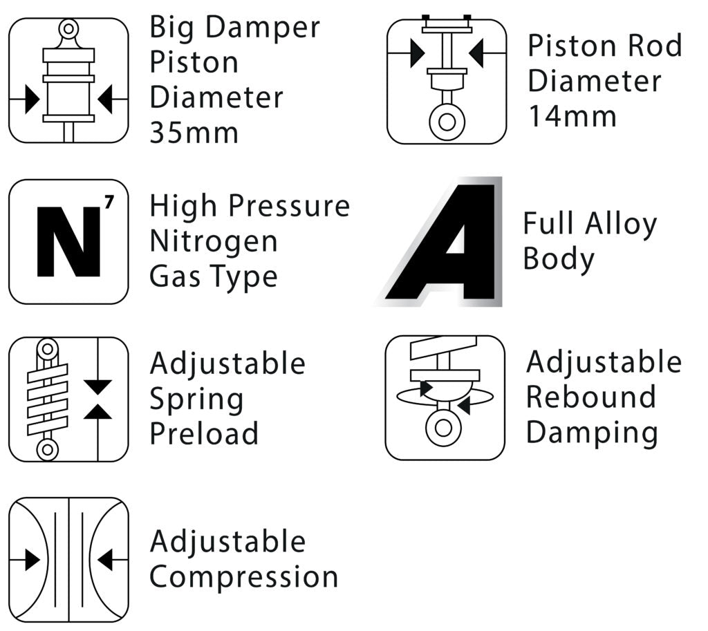 RCB ABSORBER NVX155 305MM DB-4 SERIES (G-RD) - TI | Part 01A0121T