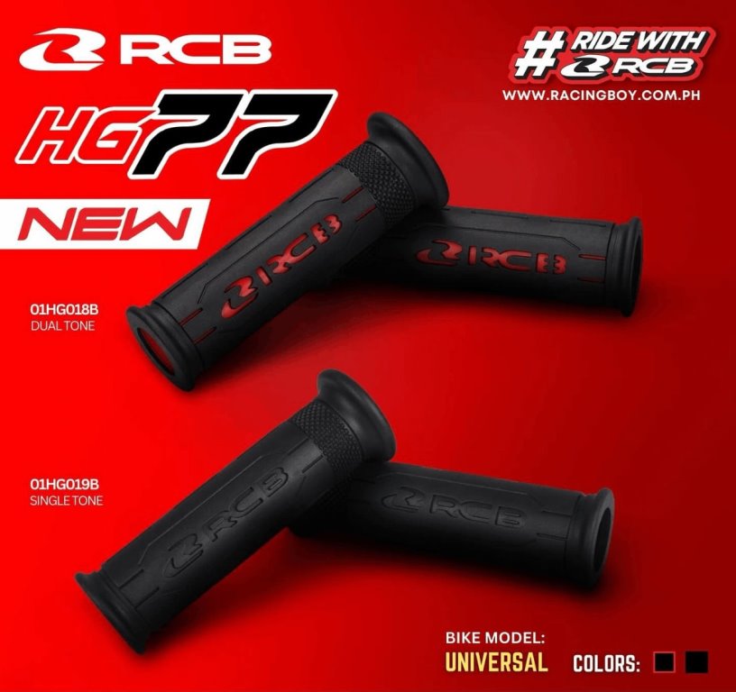 RCB HANDLE GRIP HG77 (2 TONE) - BK/RD | Part 01HG018B