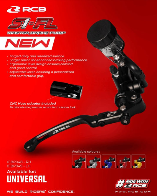 RCB FORGED MASTER BRAKE PUMP S1-FL RH 14MM - SL | Part 01BP048S