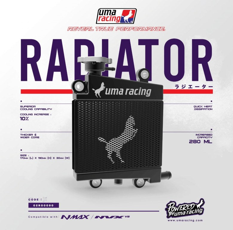 UMA RACING - RADIATOR NMAX-V2 / NVX-V2 280ML | Part 02R00090