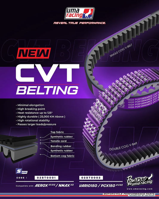 UMA RACING - CVT BELTING NVX 155/ AEROX 155 | Part 02BT0001