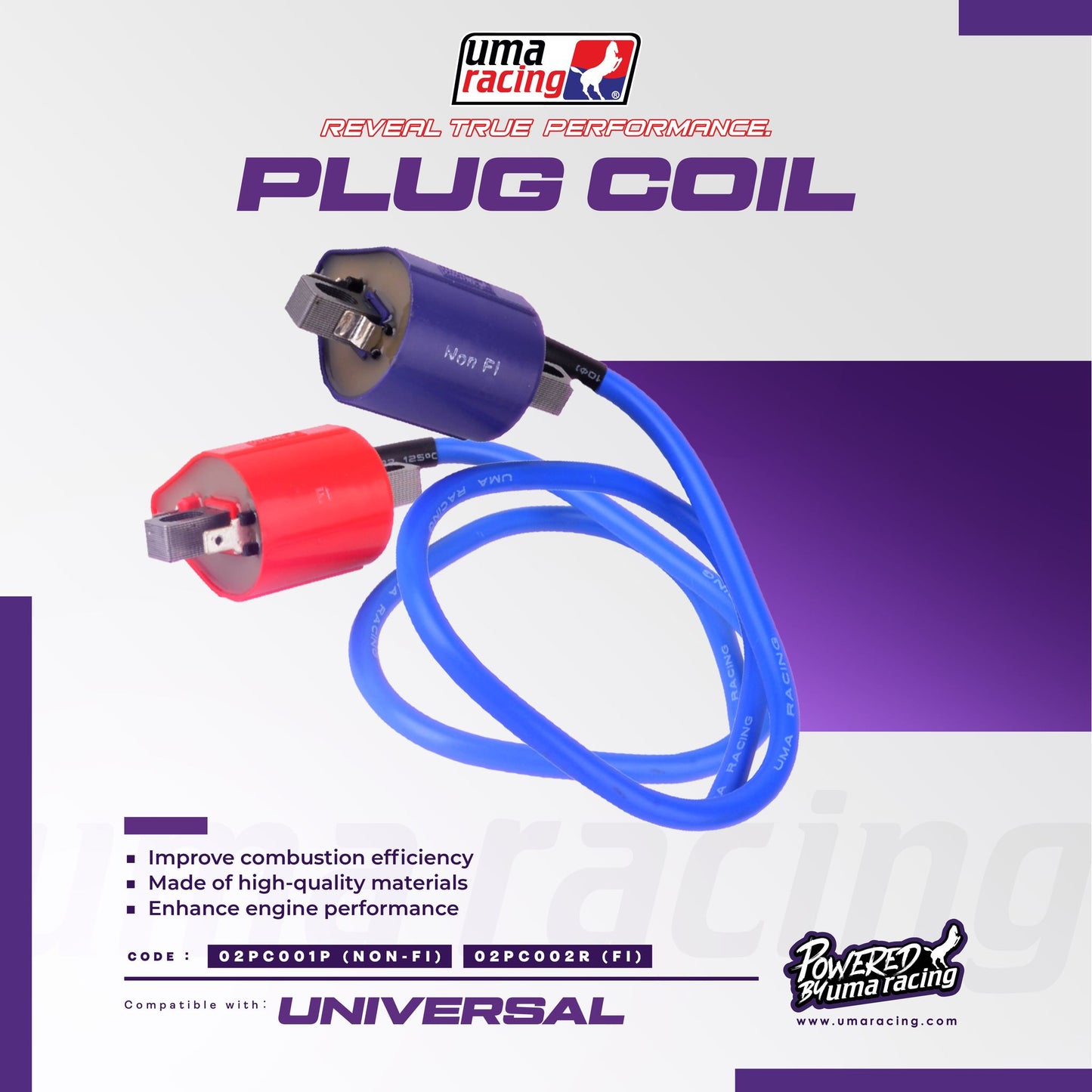 UMA RACING - PLUG COIL FUEL INJECTION UNIVERSAL - RD | Part 02PC002R