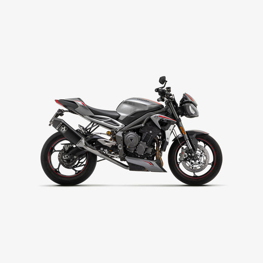 Arrow Catalytic Homologated Full System with Veloce Aluminium "Dark" Silencer with DB Killer | Triumph Street Triple 765 (2020-2022) | Part 71502VAN