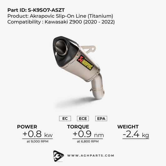 Akrapovic Slip-On (2020-2022) | Kawasaki Z900 | Part S-K9SO7-ASZT