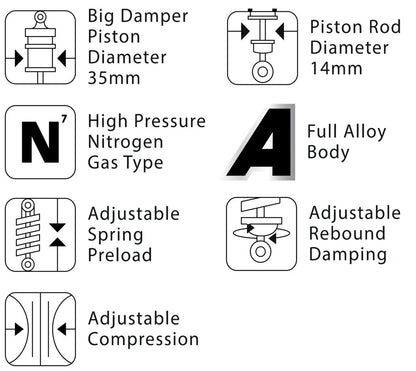 RCB ABSORBER NVX155 305MM DB-4 SERIES (G-RD) - TI | Part 01A0121T