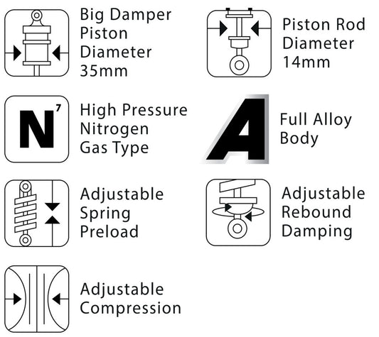 RCB ABSORBER NVX155 305MM DB-4 SERIES (G-RD) - TI | Part 01A0121T