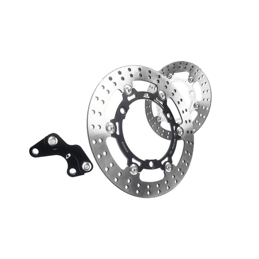 RCB STEEL FLOATING BRAKE DISC E2+ SERIES NMAX 260MM - BLACK (WITH BRACKET) | Part 01D0531B