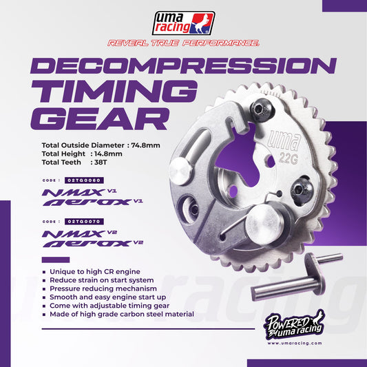 UMA RACING - TIMING GEAR NMAX/ NVX V2 (DECOMPRESSION) | Part 02TG0070